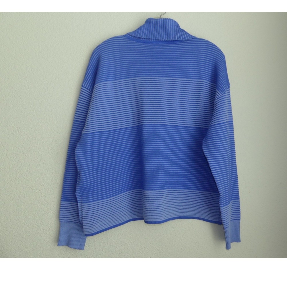 Tribal Jeans Womens Blue Striped Turtleneck Sweater Cotton Blend 5933O-4814 M - Picture 3 of 7